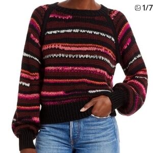 MOTHER Multicolor Striped Crew Neck Sweater